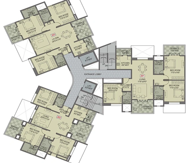 Floor Plan of Sharada Paritosh in Balewadi, Pune - Image 214769