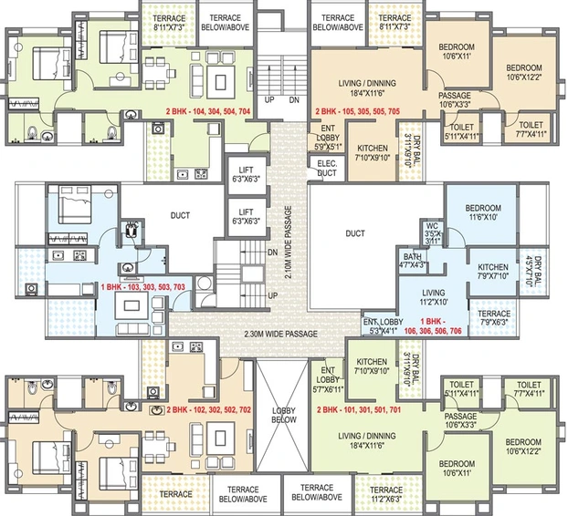 Floor Plan of SBM West Wind Park in Hinjewadi, Pune - Image 117870
