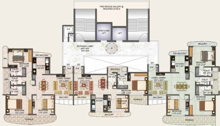 Floor Plan of Sai Mannat in Kharghar, Navi Mumbai - Image 214792
