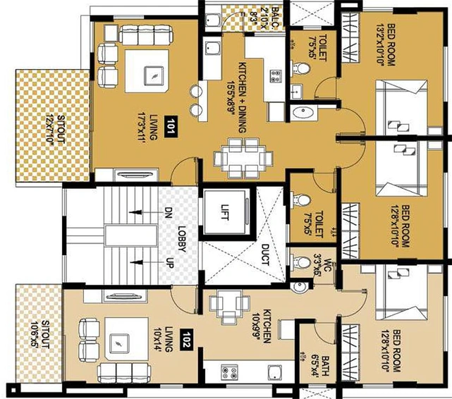 Floor Plan of Achalare Amber in Baner, Pune - Image 214882