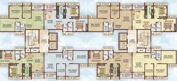 Floor Plan of Swaraj Kingston in Ulwe, Navi Mumbai - Image 214952
