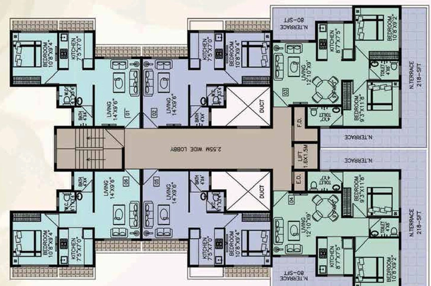 Floor Plan of Tejas Mauli in Ulwe, Navi Mumbai - Image 214979