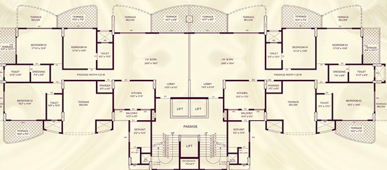 Floor Plan of Atur Salisbury Towers in Salisbury Park, Pune - Image 214995