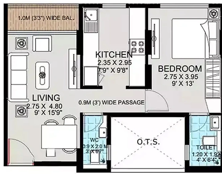 1 BHK Flat in Today Aamod in Panvel, Navi Mumbai - Image 830381