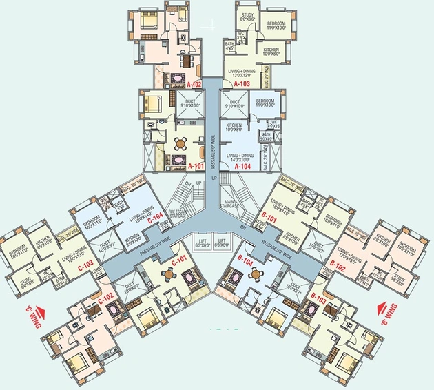 Floor Plan of Bharucha Collina in Talegaon, Pune - Image 215043