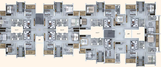 Floor Plan of Dolphin Sereno in Moshi, Pune - Image 215123