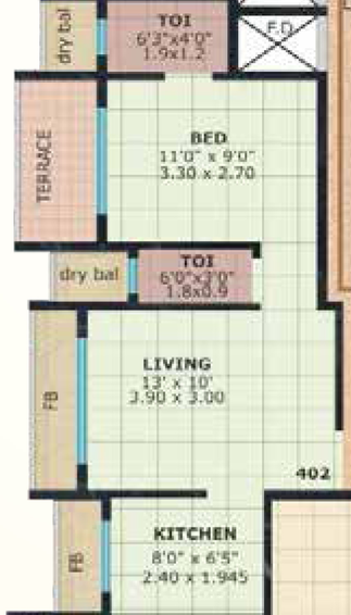 1 BHK Flat in Nivasti Tulsi Alaya in Ulwe, Navi Mumbai - Image 830424