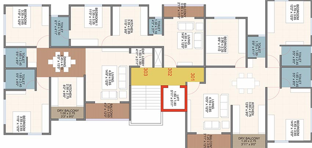 Floor Plan of Buttepatil Serenity Residency in Parvati, Pune - Image 215133