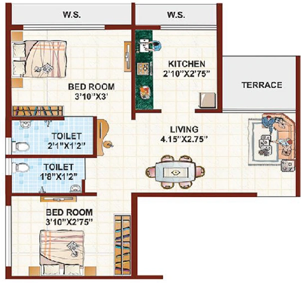 2 BHK Flat in Raj Tulsi Kalash City in Panvel, Navi Mumbai - Image 830433