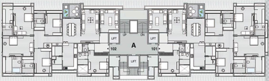 Floor Plan of Shivalik Residences in Shahibaug, Ahmedabad - Image 117897