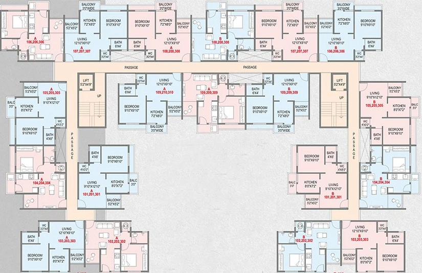 Floor Plan of Shree Paradise in Kiwale, Pune - Image 215244