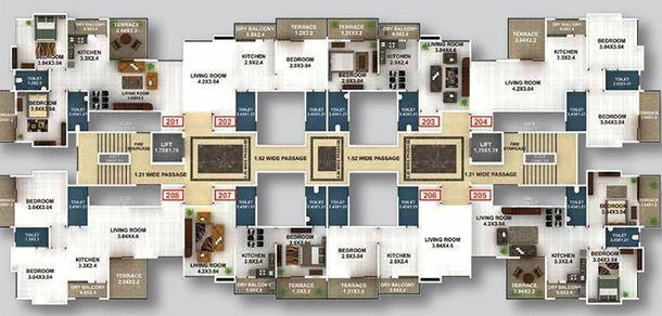 Floor Plan of Nayan Callisto in Undri, Pune - Image 215257