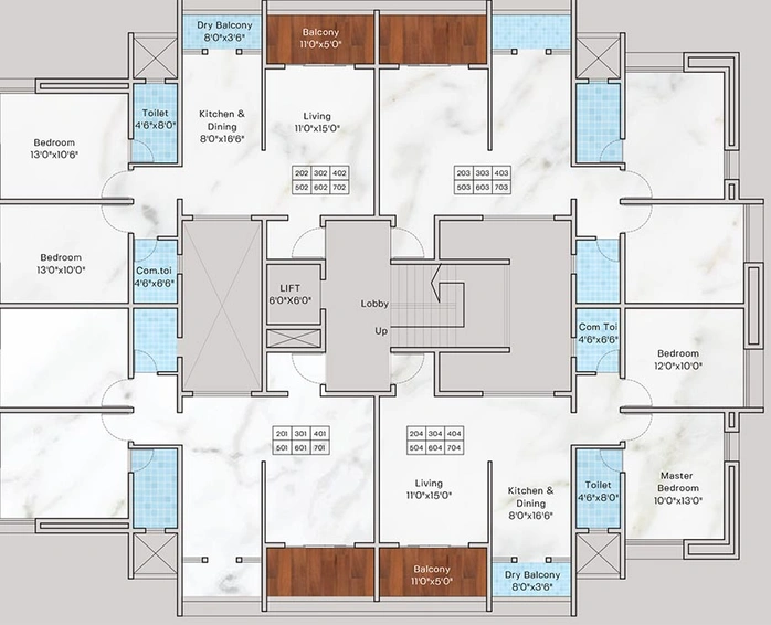 Floor Plan of Shreeram Sankalp West Winds in Warje, Pune - Image 215310
