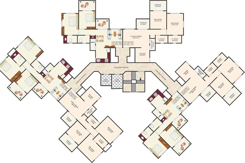 Floor Plan of Sukhwani Pacific in Pimpri Chinchwad, Pune - Image 215376