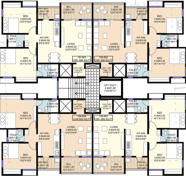 Floor Plan of Archway Anand in Erandwane, Pune - Image 215354