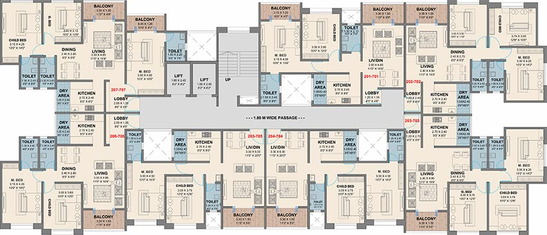 Floor Plan of Steadfast Saffron Residency in Bhosari, Pune - Image 215368