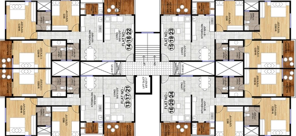 Floor Plan of Archway Sahil CHS in Aundh, Pune - Image 215381