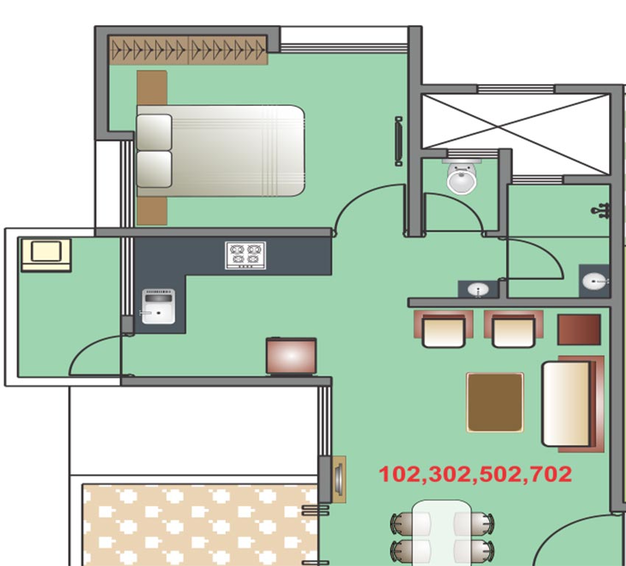 1 BHK Flat in Suyash Greens in Somatane, Pune - Image 830501