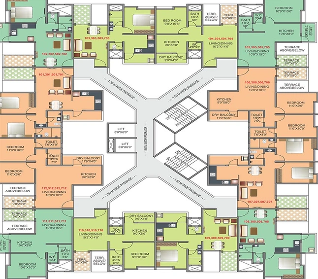 Floor Plan of Suyash Greens in Somatane, Pune - Image 215435