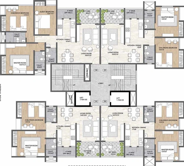 Floor Plan of Ranjekar Avantika in Ideal Colony, Pune - Image 215452