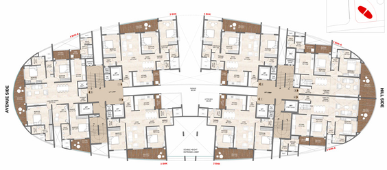 Floor Plan of Pride Atlantic - Pride World City in Charholi, Pune - Image 10163