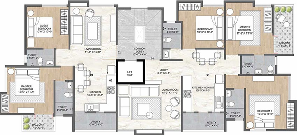 Floor Plan of Ranjekar Omkar in Karve Nagar, Pune - Image 215489