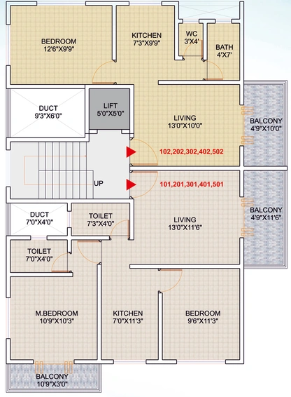 Floor Plan of Arya Skyone in Pimpri Chinchwad, Pune - Image 215508