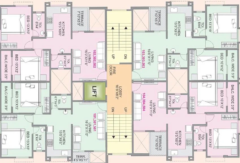 Floor Plan of Tuljai Residency in Jambhe, Pune - Image 215619
