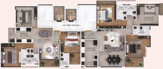 Floor Plan of Deshpande Amrutakunj in Model Colony, Pune - Image 215626