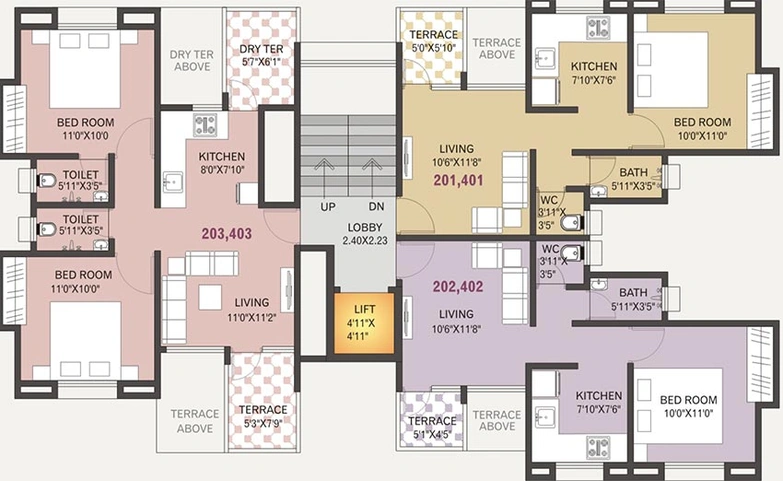 Floor Plan of Ujjwal Vastu in Talegaon Dabhade, Pune - Image 215633