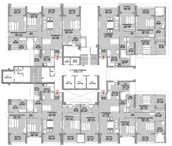 Floor Plan of Godrej River Crest in Kharadi, Pune - Image 215799