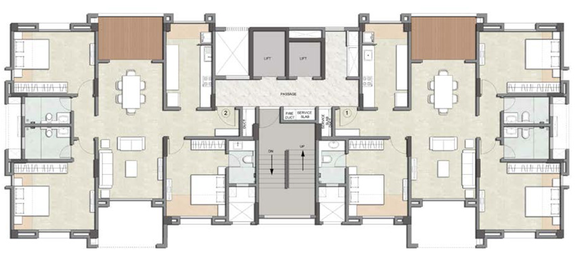 Floor Plan of Kalpataru Estate in Pimple Gurav, Pune - Image 215809