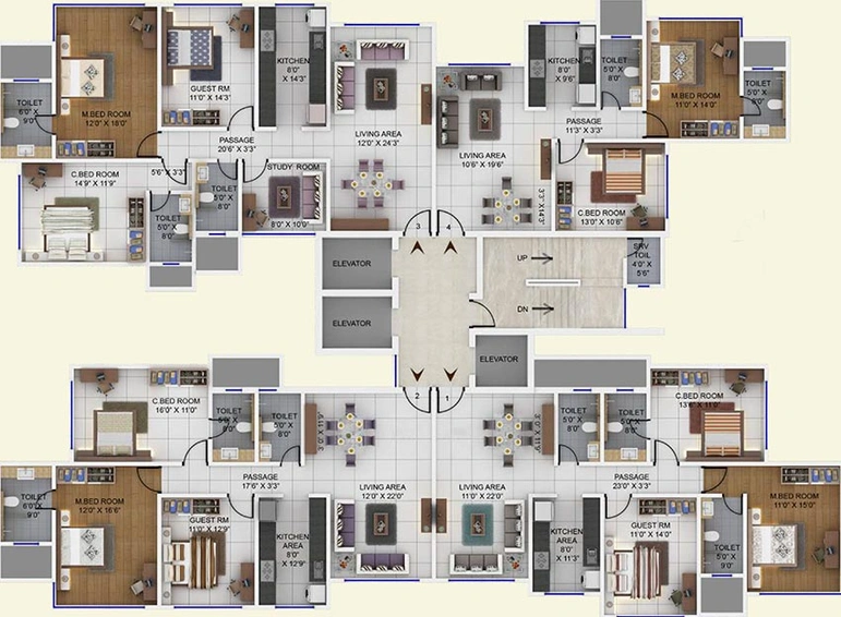 Floor Plan of Ekta Corner View in Khar West, Mumbai - Image 215835