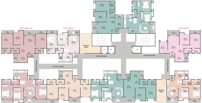 Floor Plan of Kohinoor Viva Pixel Phase 2 in Dhanori, Pune - Image 215874