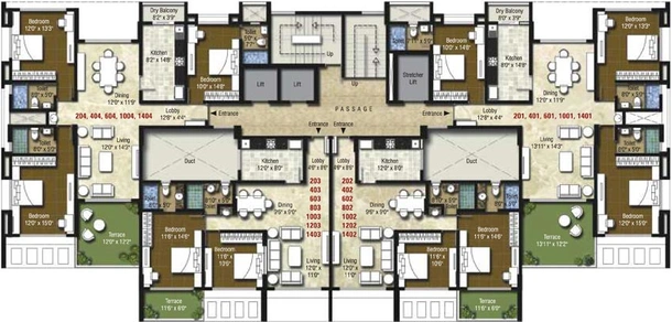 Floor Plan of Kumar Hill View in Kothrud, Pune - Image 118025