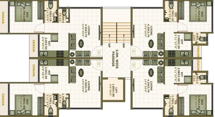 Floor Plan of Shree Samarth Residency in Ghansoli, Navi Mumbai - Image 215930