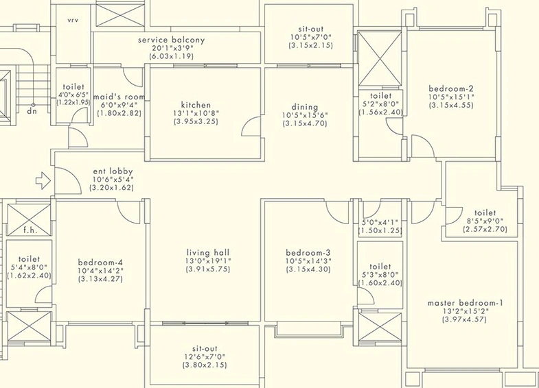 4 BHK Flat in Kasturi Legacy Homes in Baner, Pune - Image 830644