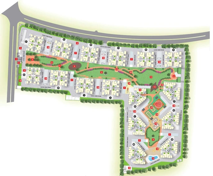 Master Plan of Applewood Sorrel in Shela, Ahmedabad - Image 120351