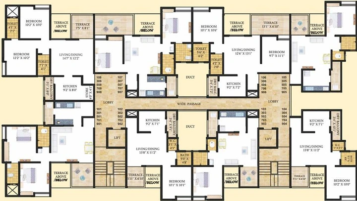 Floor Plan of Excellaa Kalash Homes in Pirangut, Pune - Image 215999