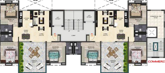 Floor Plan of Krrisha Acropolis in Kalewadi, Pune - Image 216010
