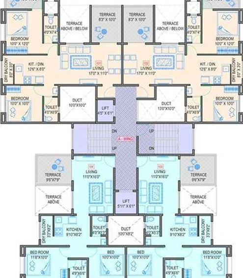 Floor Plan of Gokhale Waves in Wakad, Pune - Image 216043
