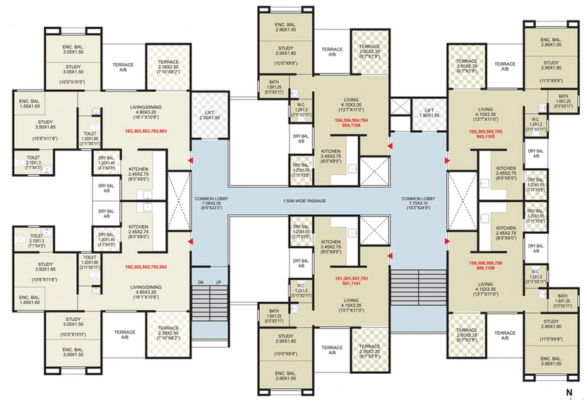 Floor Plan of Jay Kasturi Homes in Kiwale, Pune - Image 216099