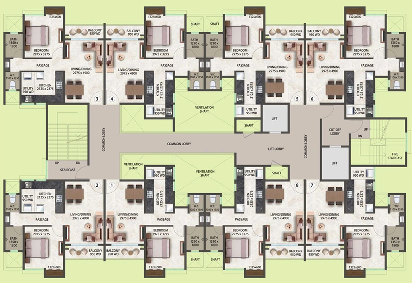 Floor Plan of Kumar Megapolis Saffron in Hinjewadi, Pune - Image 216160