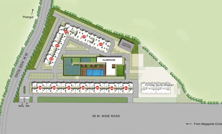 Master Plan of Kumar Megapolis Saffron in Hinjewadi, Pune - Image 216164