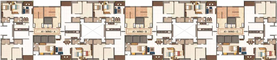 Floor Plan of Kumar Parc Residences in Hadapsar, Pune - Image 117937