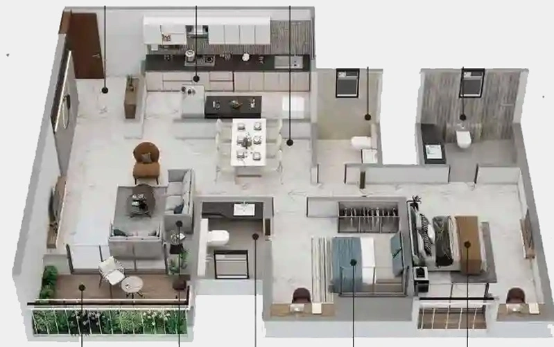 2 BHK Flat in Kumar Parv 2 in Moshi, Pune - Image 830710