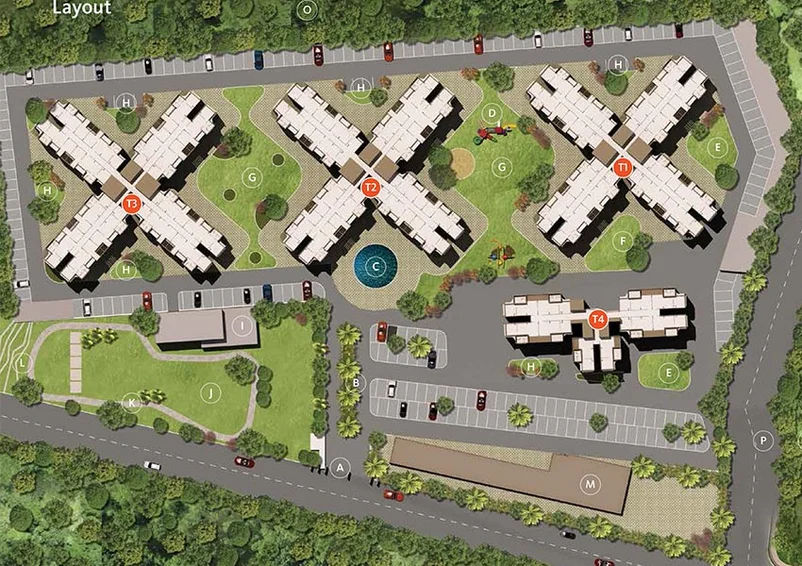 Master Plan of Skyi Star Towers in Bhukum, Pune - Image 216214