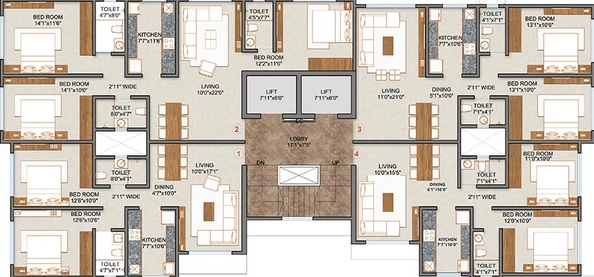 Floor Plan of Namo Ananta in Kandivali West, Mumbai - Image 216303