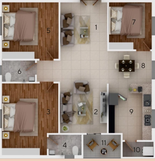 3 BHK Flat in PMR Mahika Anidar in Kollur, Hyderabad - Image 830757