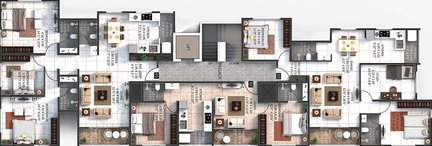 Floor Plan of Belvalkar Yoganand Park 2 in Kothrud, Pune - Image 216389